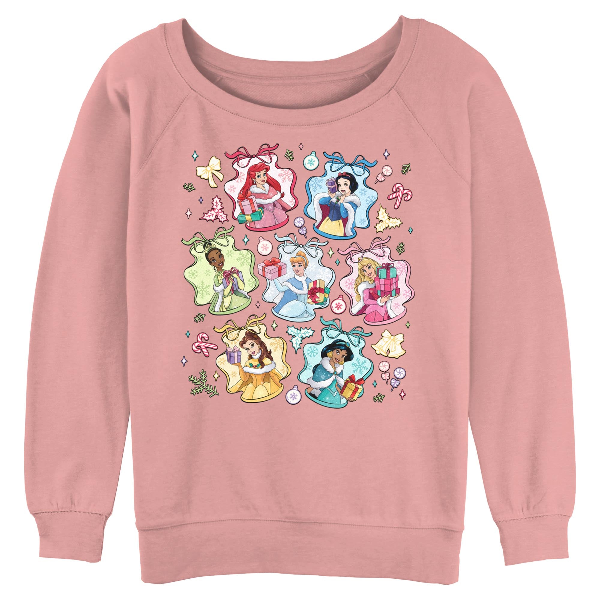 Junior's Disney Coquette Princess Raglan Pullover