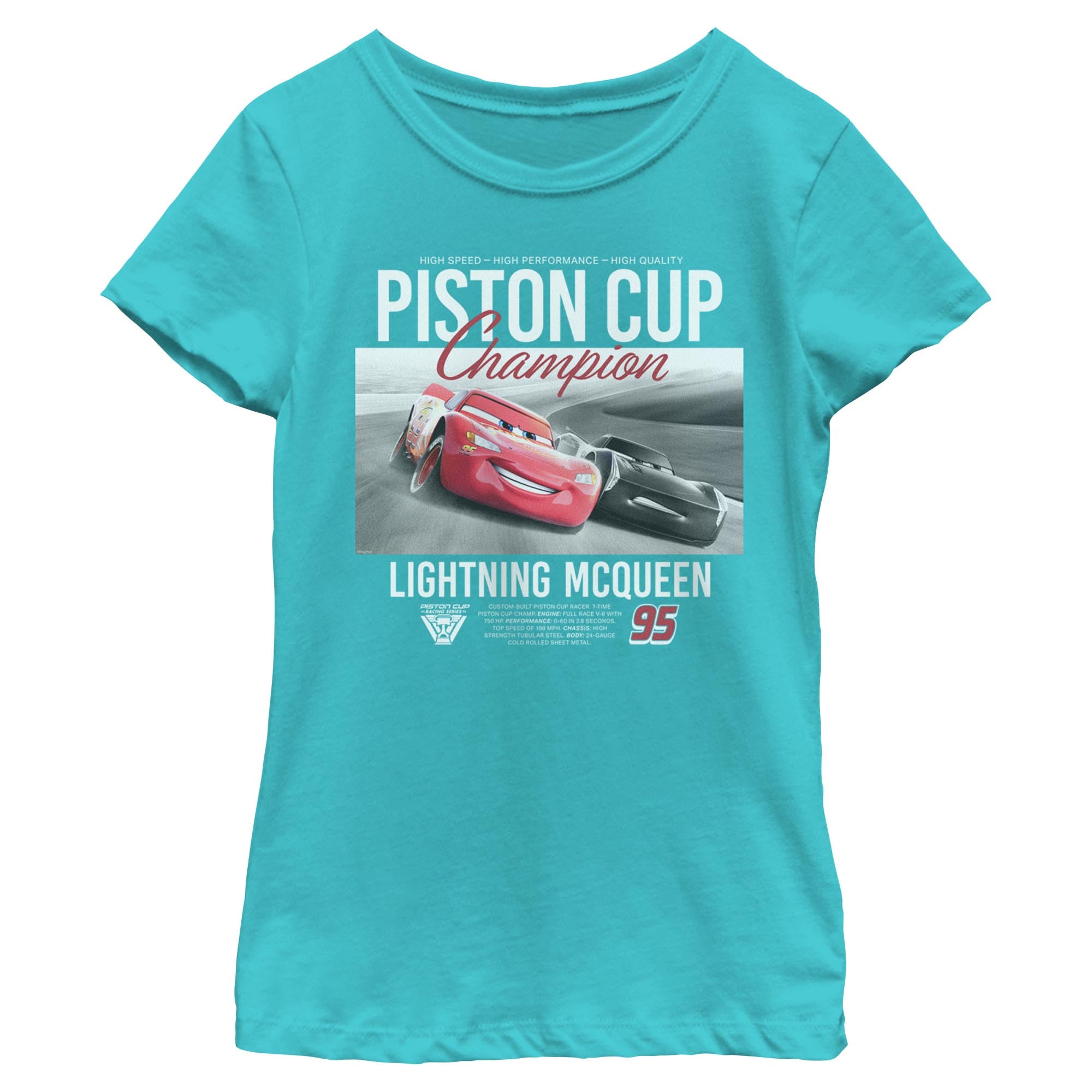 Girl's Pixar Piston Cup Champion T-Shirt