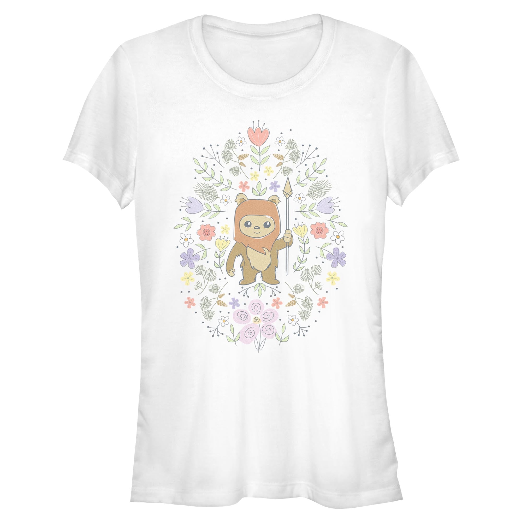 Junior's Star Wars Ewok Flower Spring T-Shirt